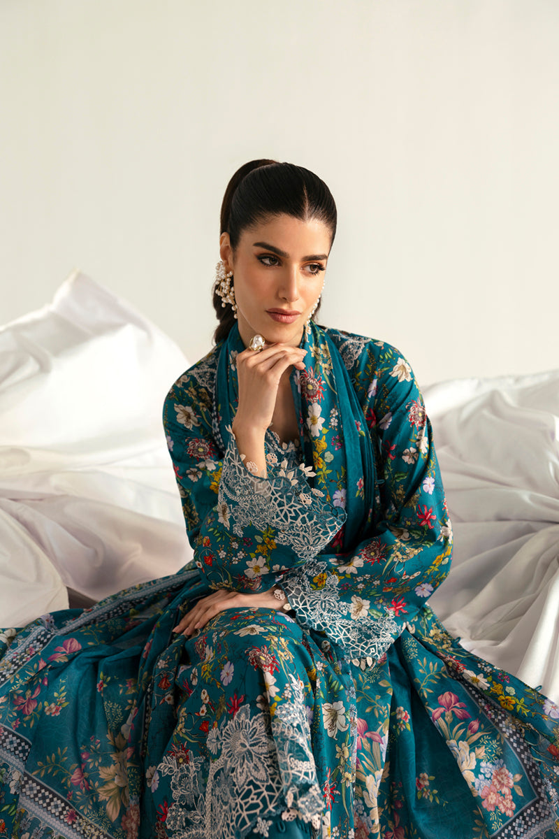 Qalamkar QPrints Unstitched Printed Lawn 3Pc Suit PQ-10A FAHA