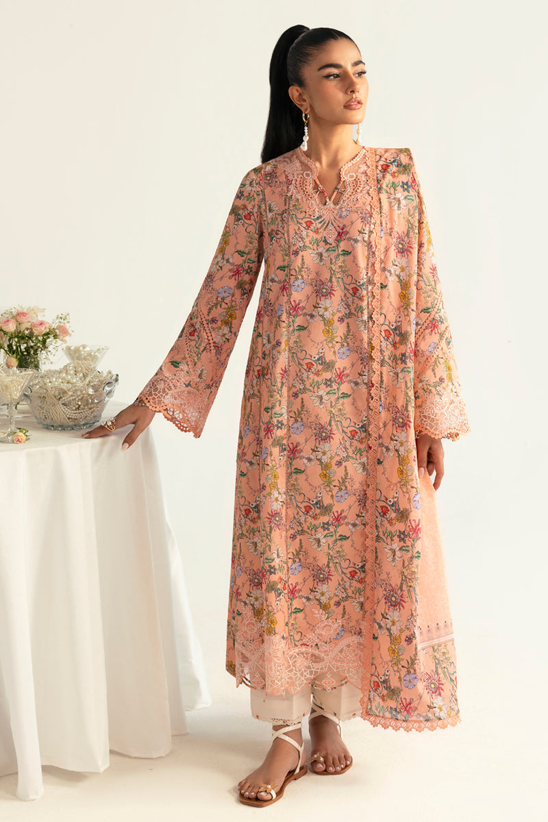 Qalamkar QPrints Unstitched Printed Lawn 3Pc Suit PQ-10B MAIRA