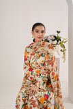 Feathers Frilly Flowers Unstitched Digital Printed Lawn 3Pc Suit PRIZON-FT712