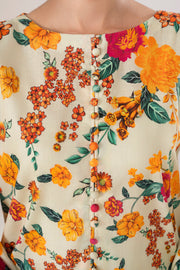 Feathers Frilly Flowers Unstitched Digital Printed Lawn 3Pc Suit PRIZON-FT712