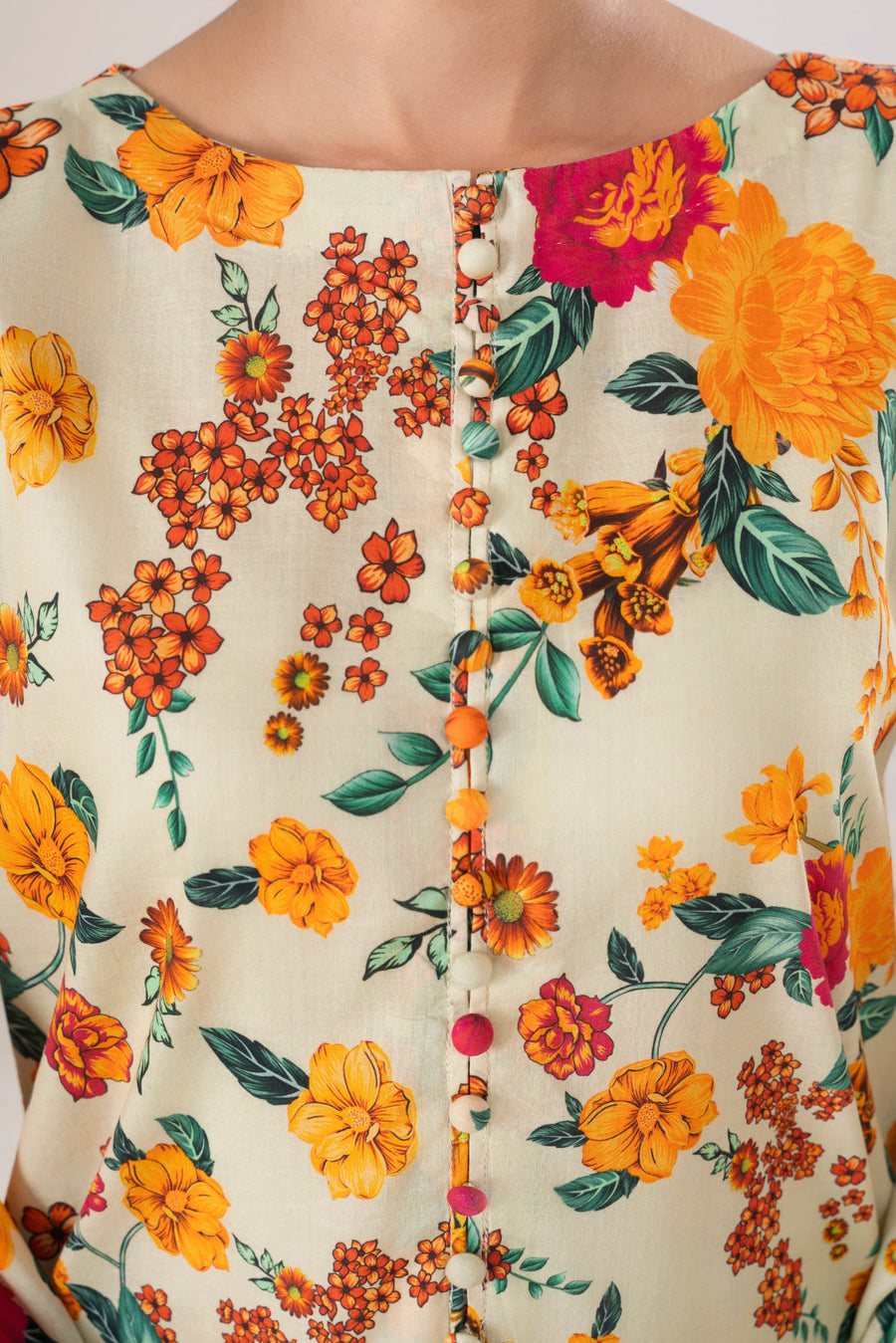 Feathers Frilly Flowers Unstitched Digital Printed Lawn 3Pc Suit PRIZON-FT712