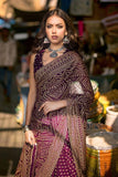 Gul Ahmed Chunri Embroidered Raw Silk Unstitched Saree PRS-42001