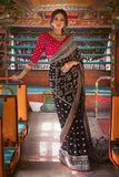 Gul Ahmed Chunri Embroidered Raw Silk Unstitched Saree PRS-42002