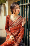 Gul Ahmed Chunri Embroidered Raw Silk Unstitched Saree PRS-42003