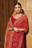 Gul Ahmed Chunri Embroidered Raw Silk Unstitched Saree PRS-42004