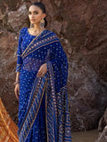 Gul Ahmed Chunri Embroidered Chiffon Unstitched 3Pc Saree PRS-52002B