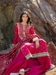 Gul Ahmed Chunri Embroidered Cotton Silk Unstitched 3Pc Suit PRW-42004