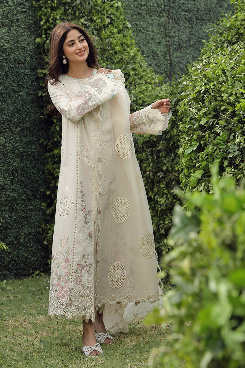 Qalamkar Festive Chikankari Lawn Unstitched 3Pc Suit PS-04 ZUHA