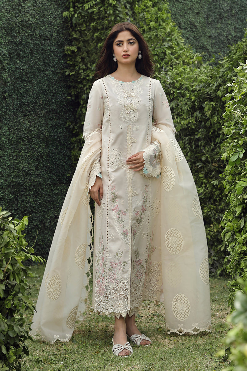 Qalamkar Festive Chikankari Lawn Unstitched 3Pc Suit PS-04 ZUHA