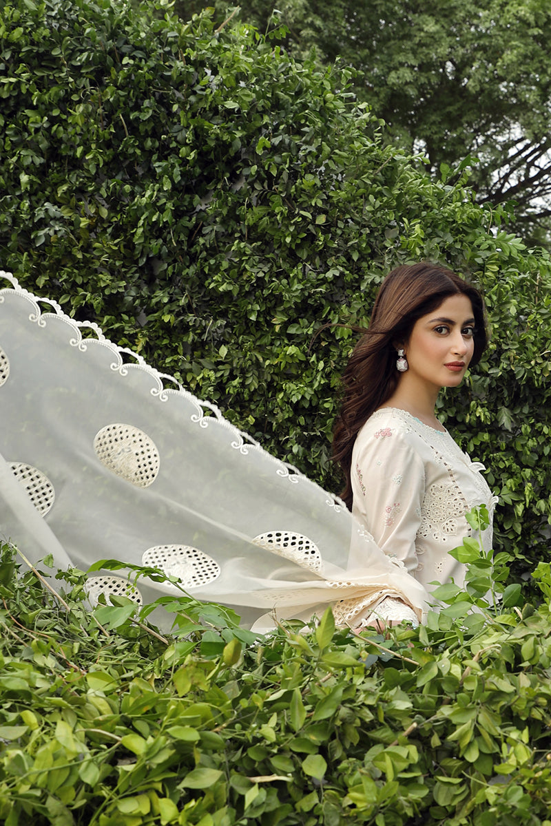 Qalamkar Festive Chikankari Lawn Unstitched 3Pc Suit PS-04 ZUHA