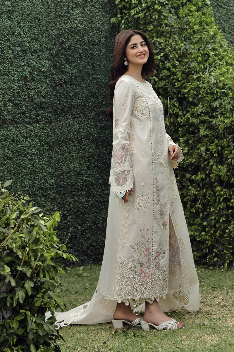 Qalamkar Festive Chikankari Lawn Unstitched 3Pc Suit PS-04 ZUHA