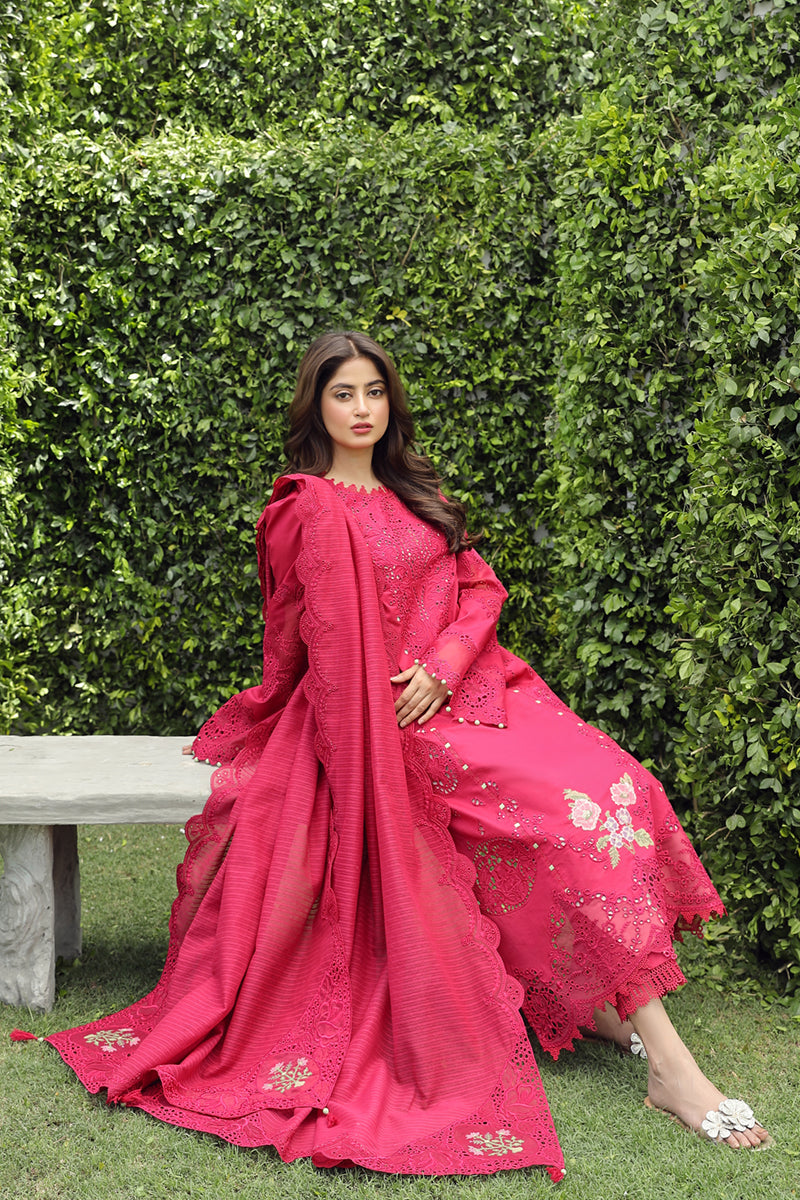 Qalamkar Festive Chikankari Lawn Unstitched 3Pc Suit PS-06 MALIHA