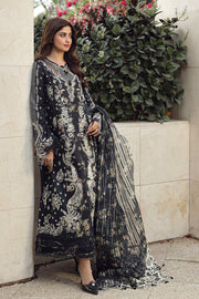 Qalamkar Festive Chikankari Lawn Unstitched 3Pc Suit PS-07 HAMNA