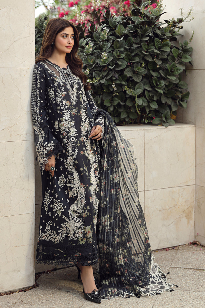 Qalamkar Festive Chikankari Lawn Unstitched 3Pc Suit PS-07 HAMNA