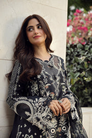 Qalamkar Festive Chikankari Lawn Unstitched 3Pc Suit PS-07 HAMNA
