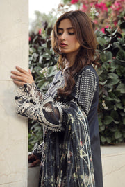 Qalamkar Festive Chikankari Lawn Unstitched 3Pc Suit PS-07 HAMNA
