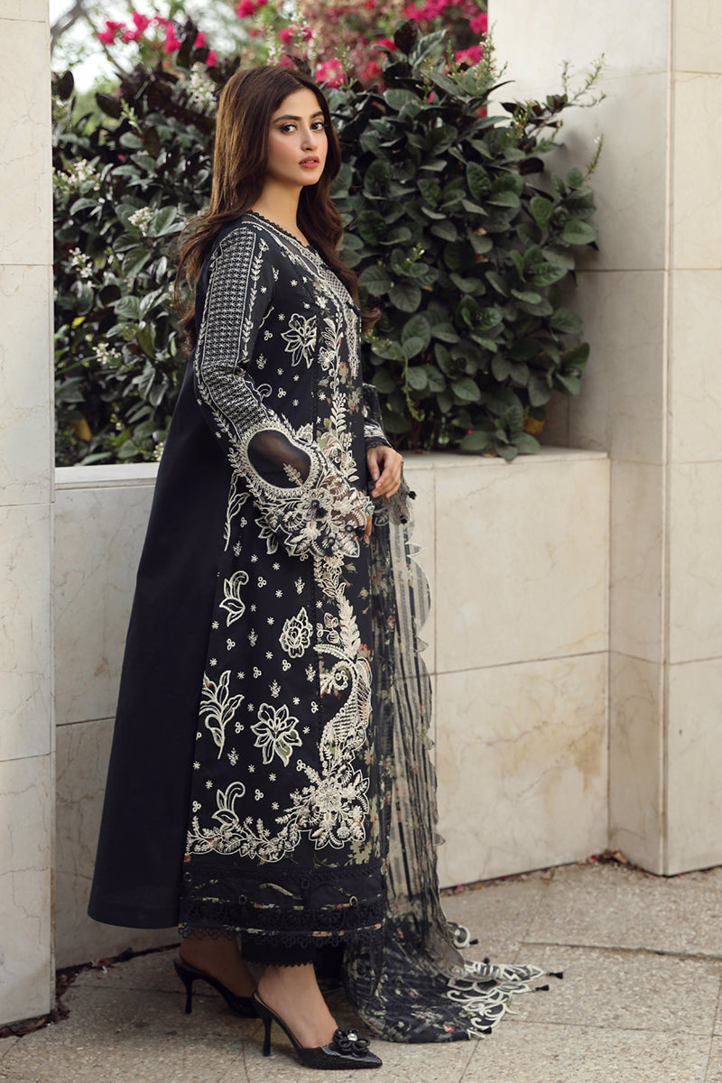Qalamkar Festive Chikankari Lawn Unstitched 3Pc Suit PS-07 HAMNA