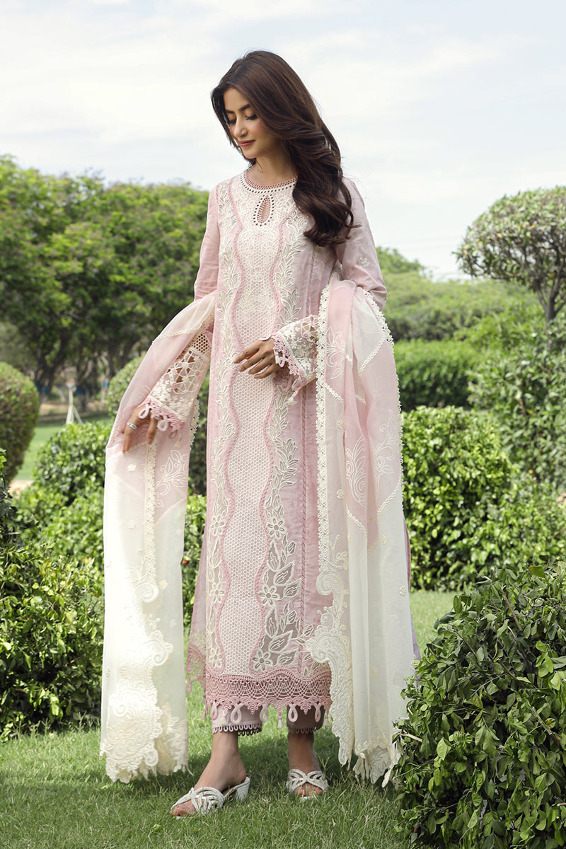 Qalamkar Festive Chikankari Lawn Unstitched 3Pc Suit PS-09 FARVA