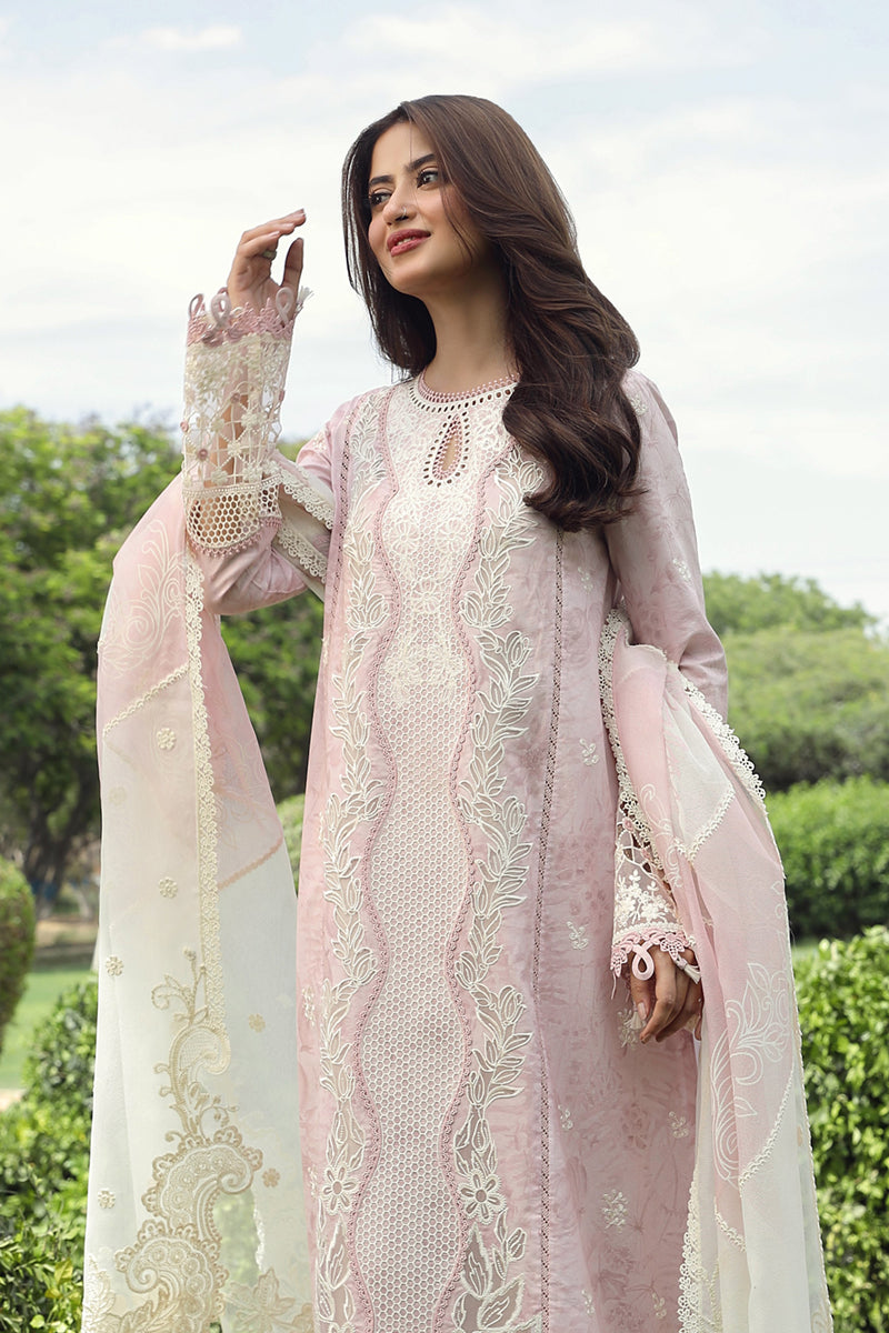 Qalamkar Festive Chikankari Lawn Unstitched 3Pc Suit PS-09 FARVA