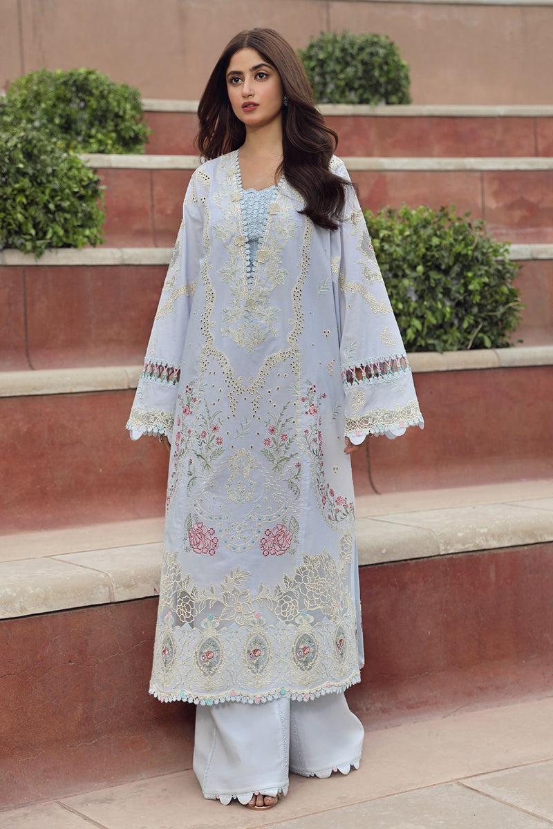 Qalamkar Festive Chikankari Lawn Unstitched 3Pc Suit PS-10 ZAIB
