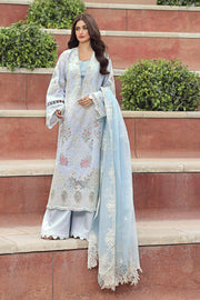Qalamkar Festive Chikankari Lawn Unstitched 3Pc Suit PS-10 ZAIB