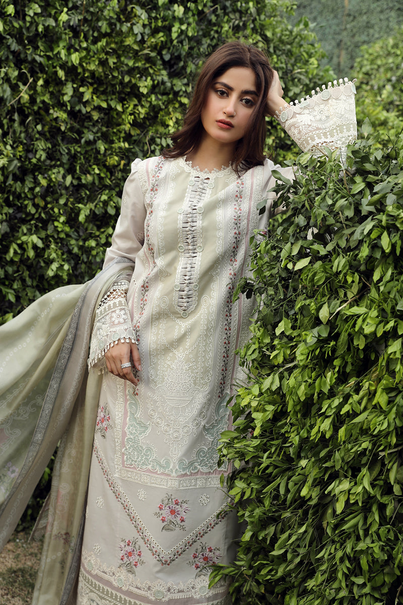 Qalamkar Festive Chikankari Lawn Unstitched 3Pc Suit PS-11 RINNAH