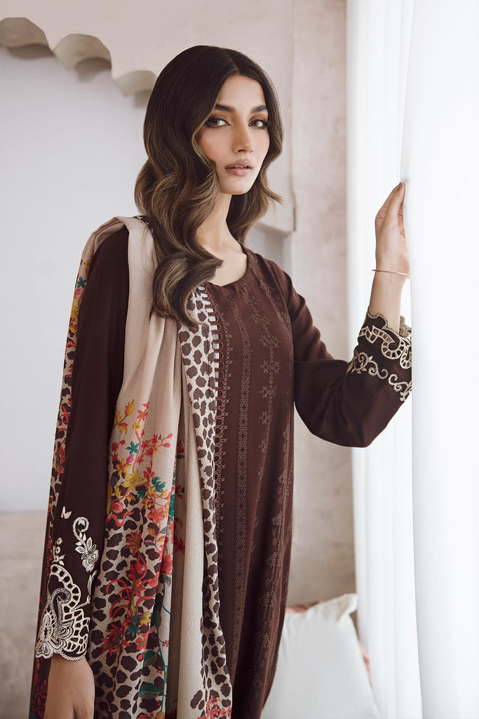 Charizma Poshima Embroidered Leather Unstitched 3Pc Suit PS3-01