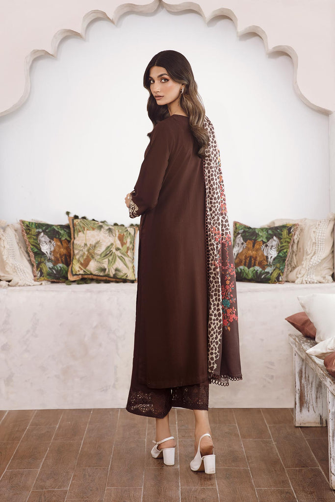 Charizma Poshima Embroidered Leather Unstitched 3Pc Suit PS3-01