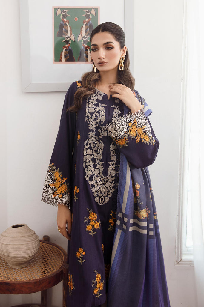 Charizma Poshima Embroidered Leather Unstitched 3Pc Suit PS3-02