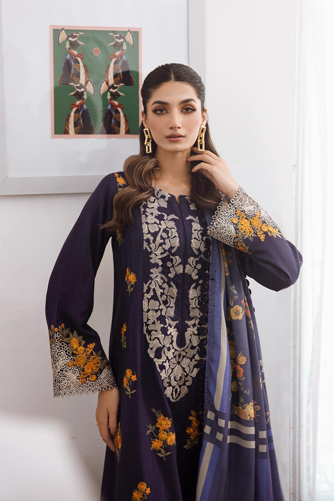Charizma Poshima Embroidered Leather Unstitched 3Pc Suit PS3-02