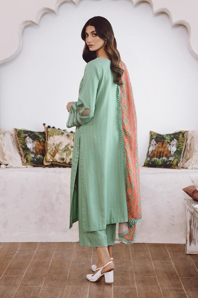 Charizma Poshima Embroidered Leather Unstitched 3Pc Suit PS3-03