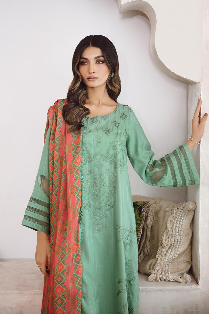 Charizma Poshima Embroidered Leather Unstitched 3Pc Suit PS3-03