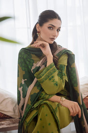 Charizma Poshima Embroidered Leather Unstitched 3Pc Suit PS3-05