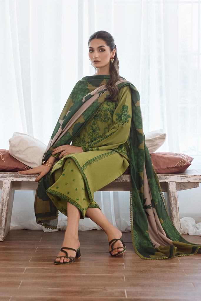 Charizma Poshima Embroidered Leather Unstitched 3Pc Suit PS3-05