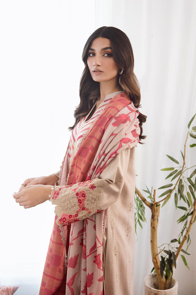 Charizma Poshima Embroidered Leather Unstitched 3Pc Suit PS3-06