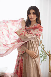 Charizma Poshima Embroidered Leather Unstitched 3Pc Suit PS3-06