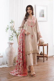 Charizma Poshima Embroidered Leather Unstitched 3Pc Suit PS3-06