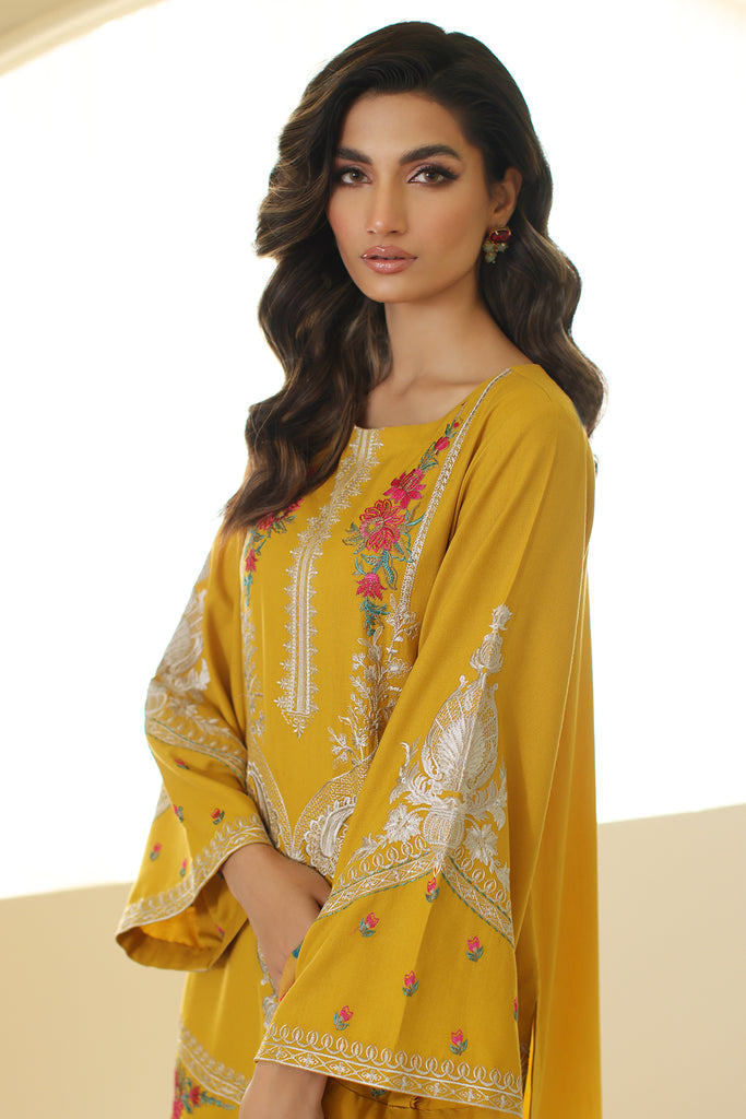 Charizma Poshima Embroidered Leather Unstitched 3Pc Suit PS3-07