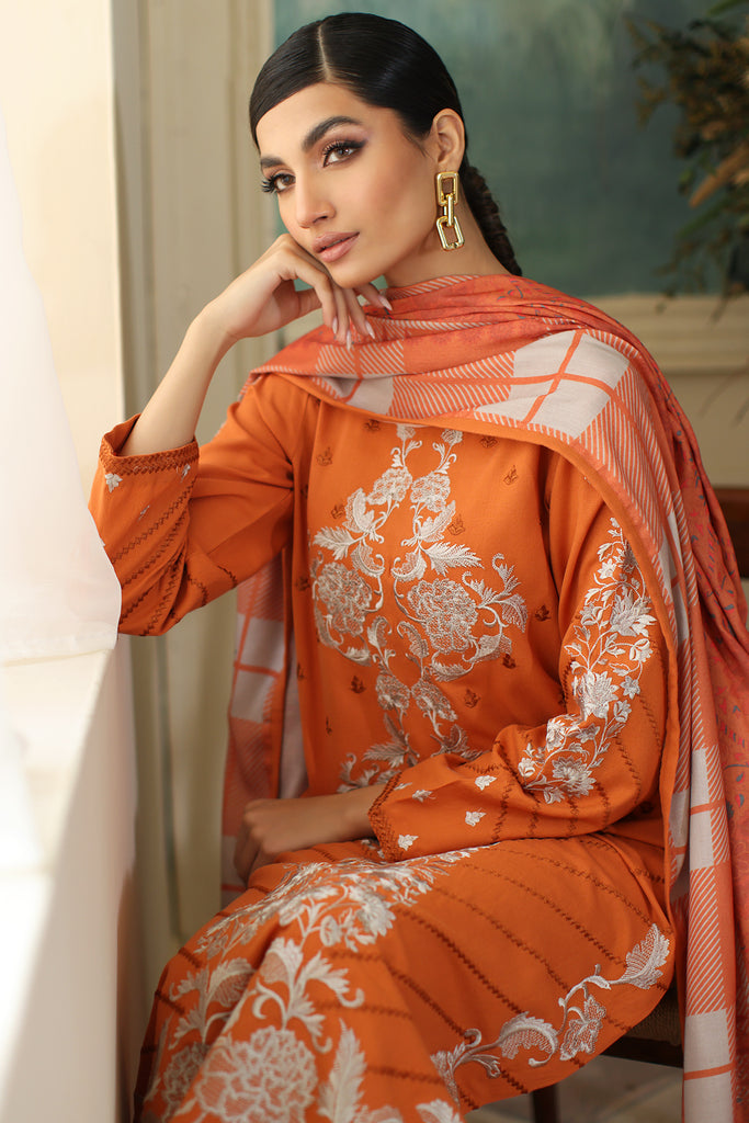 Charizma Poshima Embroidered Leather Unstitched 3Pc Suit PS3-08