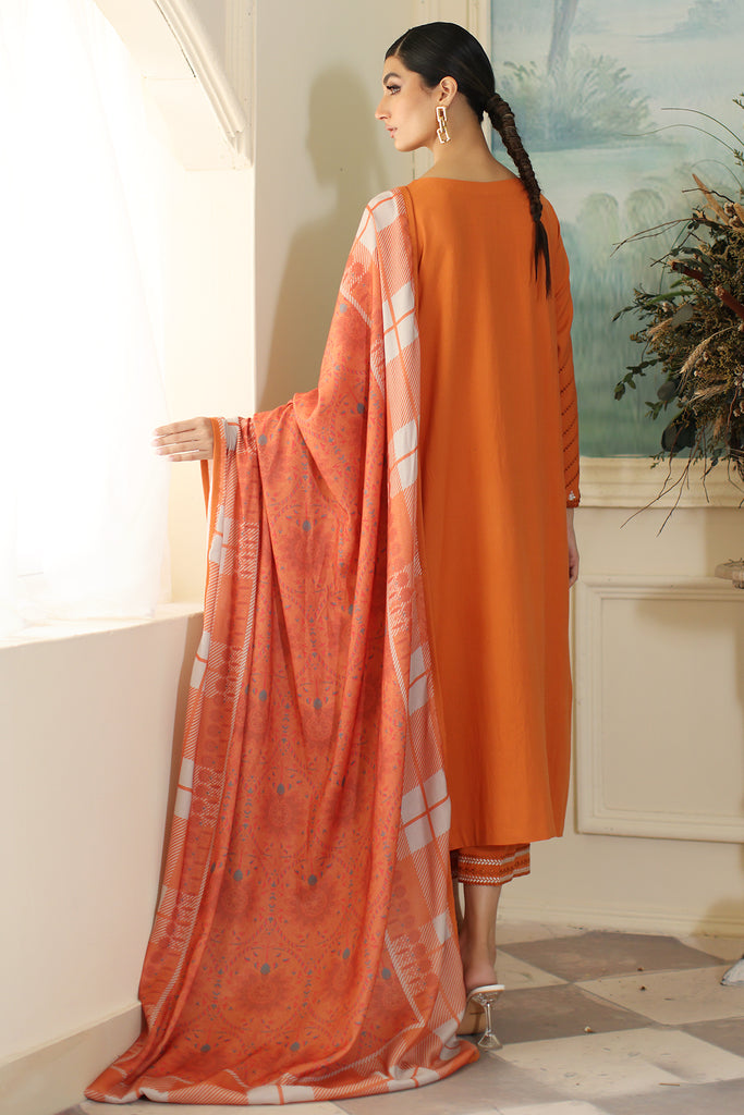 Charizma Poshima Embroidered Leather Unstitched 3Pc Suit PS3-08
