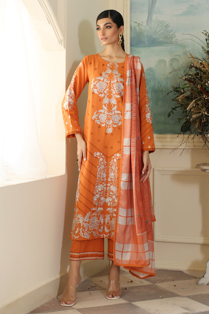 Charizma Poshima Embroidered Leather Unstitched 3Pc Suit PS3-08