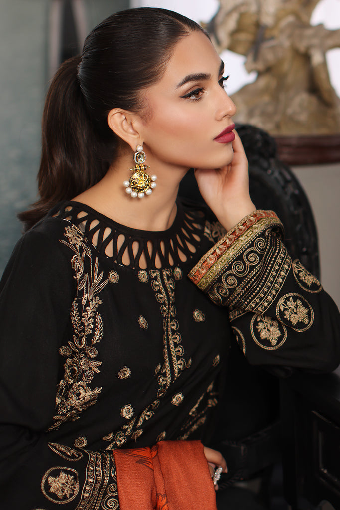 Charizma Poshima Embroidered Leather Unstitched 3Pc Suit PS3-15
