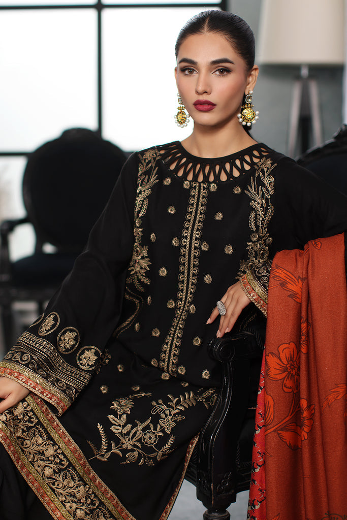 Charizma Poshima Embroidered Leather Unstitched 3Pc Suit PS3-15