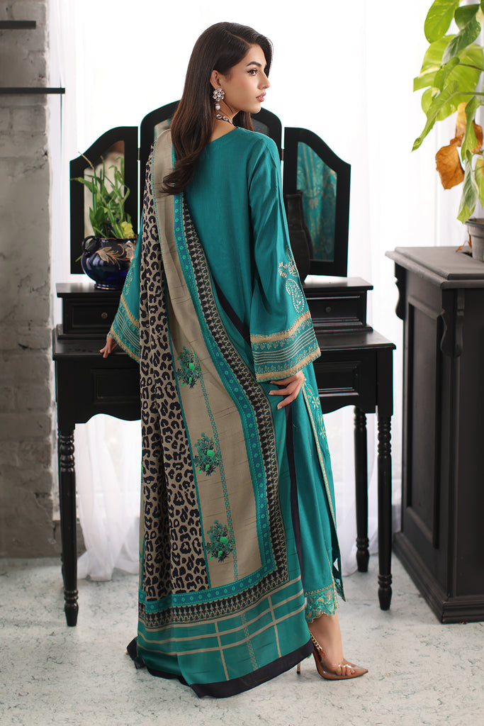 Charizma Poshima Embroidered Leather Unstitched 3Pc Suit PS3-16