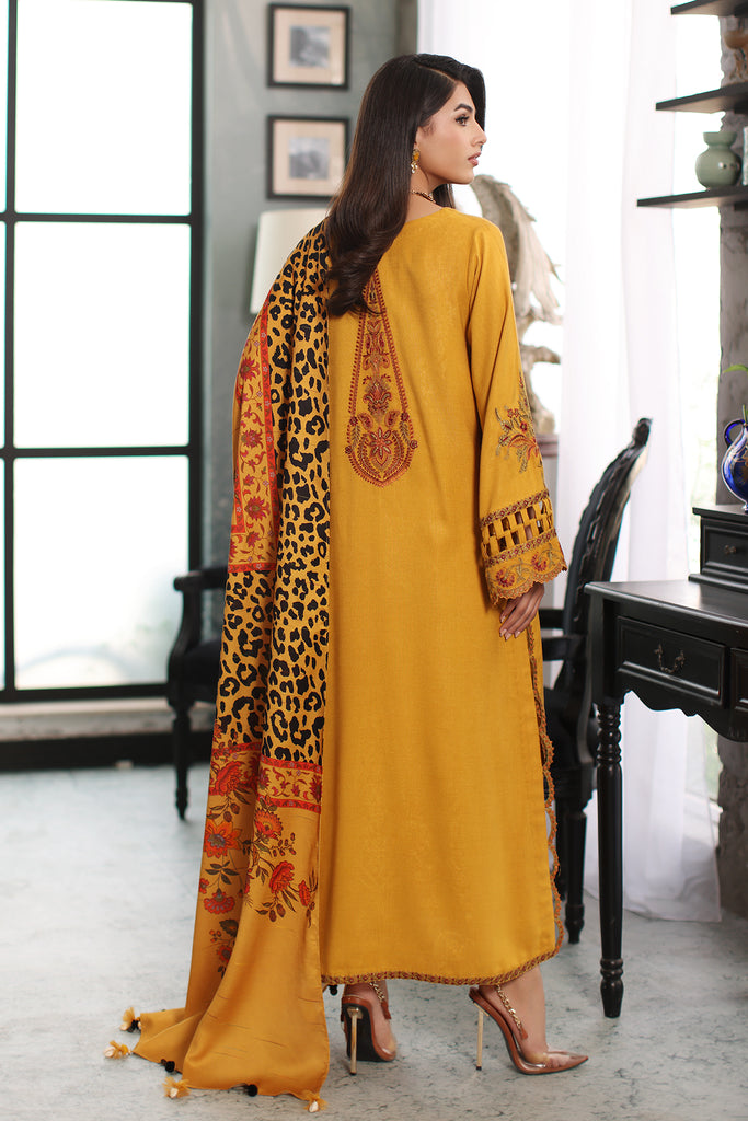 Charizma Poshima Embroidered Leather Unstitched 3Pc Suit PS3-17