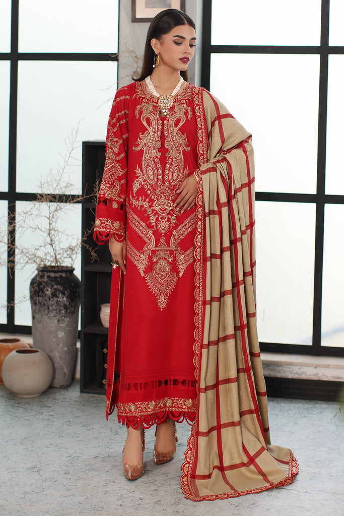 Charizma Poshima Embroidered Leather Unstitched 3Pc Suit PS3-18