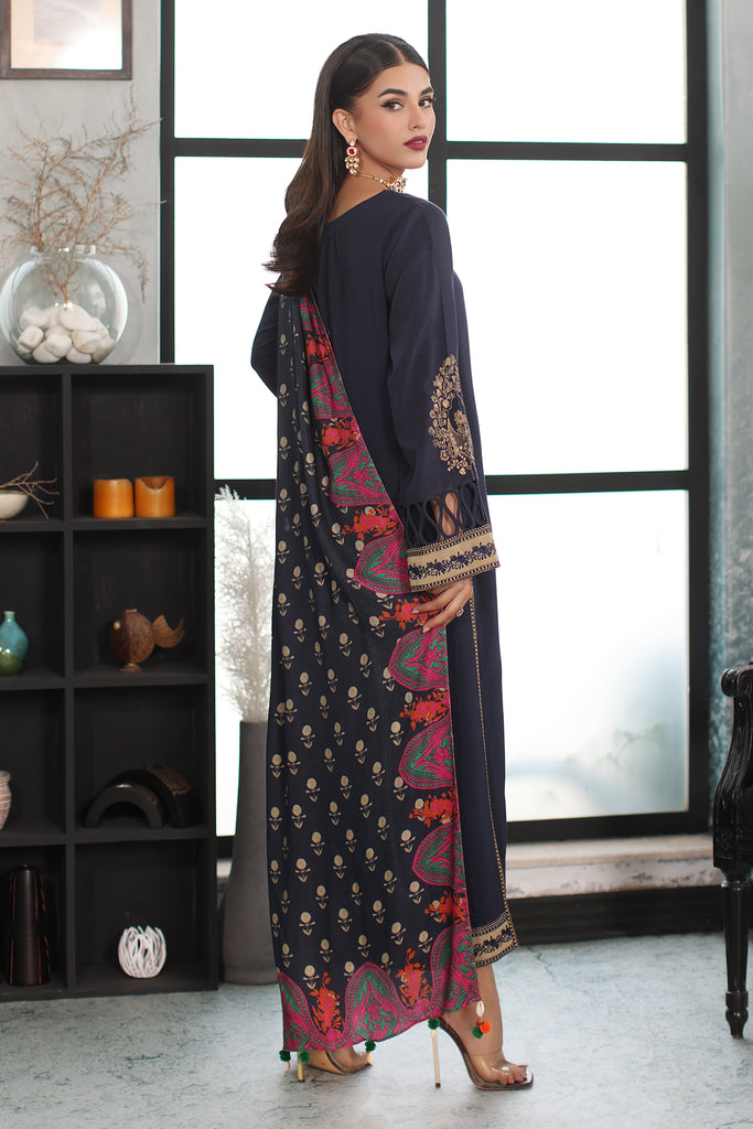 Charizma Poshima Embroidered Leather Unstitched 3Pc Suit PS3-19