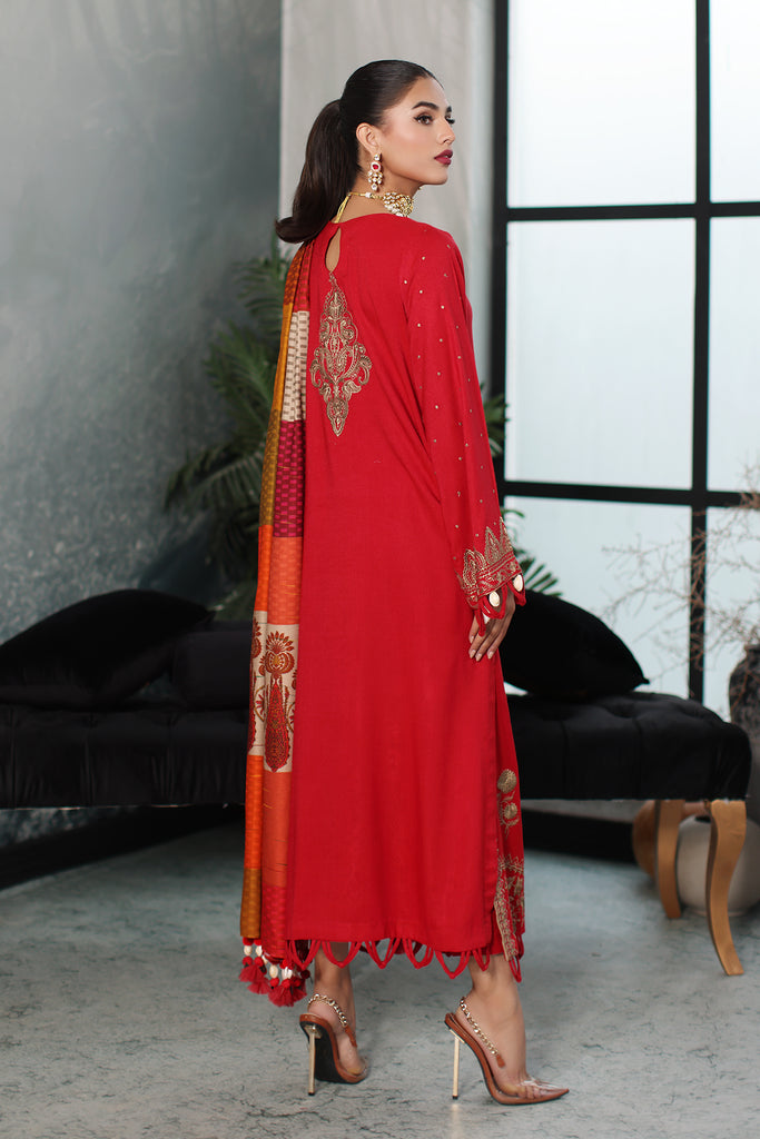 Charizma Poshima Embroidered Leather Unstitched 3Pc Suit PS3-21