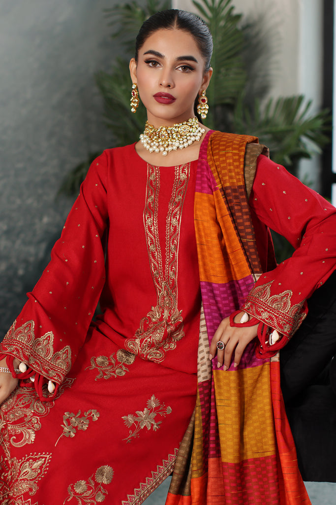 Charizma Poshima Embroidered Leather Unstitched 3Pc Suit PS3-21