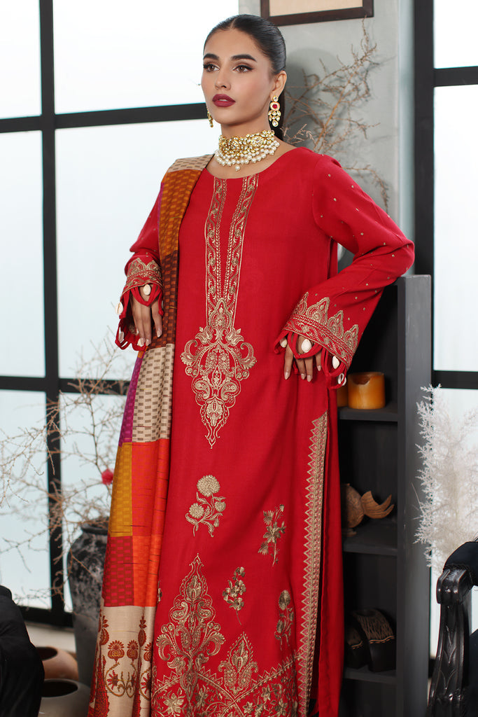 Charizma Poshima Embroidered Leather Unstitched 3Pc Suit PS3-21